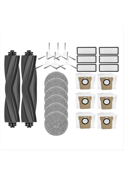 L20 Ultra / L30 Ultra / X20 Pro Robot Vakum Ana Yan Fırça Hepa Filtre Paspas Pedi Toz Torbası Yedek Aksesuarlar (Yurt Dışından)