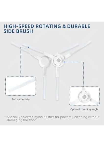 Xiaomi S20 E12 E10 B112 Robot Süpürge Ana Yan Fırça Paspas Bezi Hepa Filtre Yedek Parçaları (Yurt Dışından) modelleri