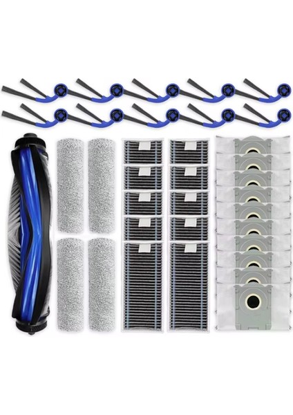 Ecovacs Deebot X9 Pro Omni/ X9 Pro Elektrikli Süpürge Yedek Parçaları Için 35 Adet Ana Yan Fırça Hepa Filtre Paspas Bezi Toz Torbası (Yurt Dışından)