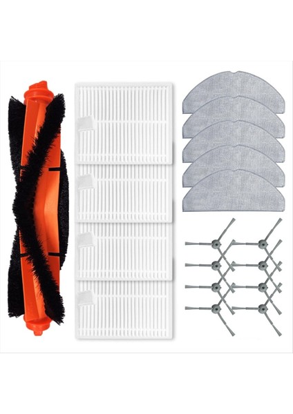 Honiture V8 Pro Robot Süpürge Için Lubluelu L20 Yedek Parçaları Ana Yan Fırça Hepa Filtre Paspas Bezi (Yurt Dışından)