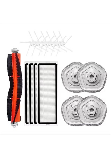 Dreame Bot W10 / W10 Pro Aksesuarları Robot Süpürge Hepa Filtre Ana Yan Fırça Paspas Bezi Pedi Yedek Parçaları (Yurt Dışından)