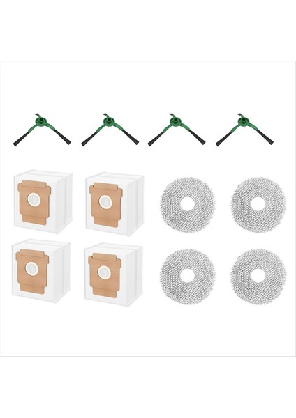 Irobot Roomba Plus 405 Combo / 505 Combo Temizlik Vakum Parçaları Yan Fırça Paspas Bezi Toz Torbası Aksesuarları (Yurt Dışından)