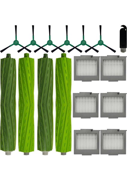 Irobot Roomba Max 705 Vac/roomba Plus 504 Vac Elektrikli Süpürge Parçaları Için 17 Adet Ana Yan Fırça Filtresi Yedek Parçaları (Yurt Dışından)