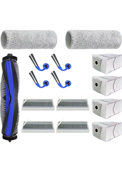 Ecovacs Deebot X9 Pro Omni/ X9 Pro Elektrikli Süpürge Yedek Parçaları Için 15 Adet Ana Yan Fırça Hepa Filtre Paspas Bezi Toz Torbası (Yurt Dışından)