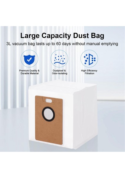 Tapo RV30 Max Plus / RV20 Max Plus Elektrikli Süpürge Için Yedek Toz Torbası, Büyük Kapasiteli Hazneli Elektrikli Süpürge Toz Torbaları (Yurt Dışından) fırsatları