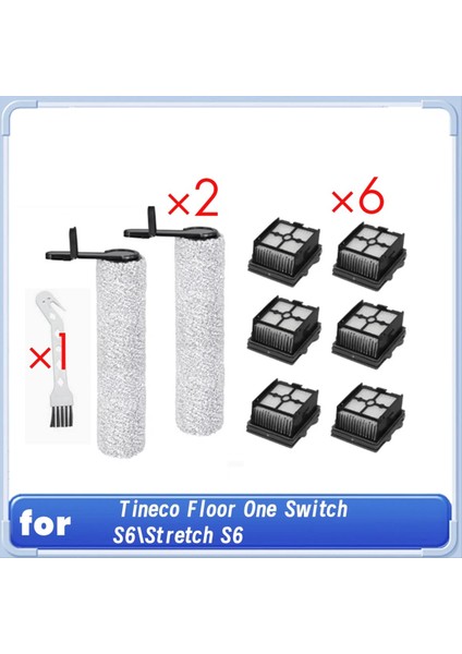 Tineco Floor One Switch S6/stretch S6 Islak Kuru Elektrikli Süpürge Sarf Malzemesi Için 1 Temizleme Fırçalı Rulo Fırça Filtresi (Yurt Dışından)