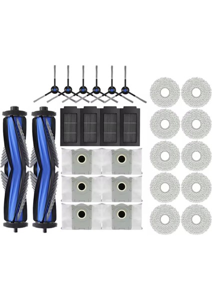 Ecovacs Deebot T50 Pro Omni / T50 Omni Elektrikli Süpürge Yedek Parçaları Için 28 Parça Vakum Fırçası Filtre Toz Torbası Paspas Bezi (Yurt Dışından)