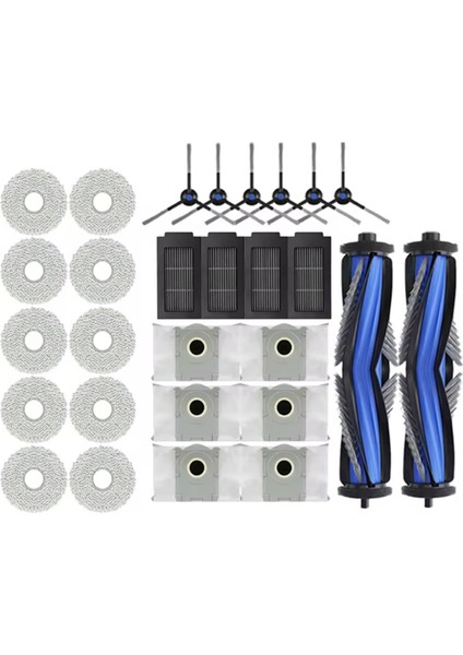 Ecovacs Deebot T50 Pro Omni / T50 Omni Elektrikli Süpürge Yedek Parçaları Için 28 Parça Vakum Fırçası Filtre Toz Torbası Paspas Bezi (Yurt Dışından) modelleri