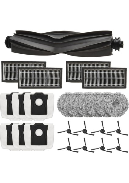 Mova P10 Pro Ultra Robot Süpürge Yedek Parça Kiti Için Ana Fırça Yan Fırçalar Filtre Paspas Bezi Toz Torbaları (Yurt Dışından)