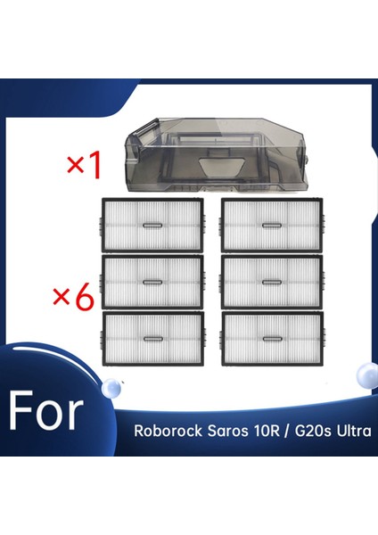 Roborock Saros 10R / G20S Ultra Robot Süpürge Aksesuarları Yedek Toz Kutusu Için 6 Filtreli Toz Kutusu (Yurt Dışından)