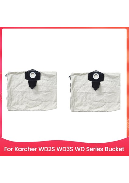 Karcher WD2S WD3S Wd Serisi Kovalı Elektrikli Süpürge Için 2 Adet Yeniden Kullanılabilir Fermuarlı Toz Torbası Dayanıklı Toz Torbası (Yurt Dışından)