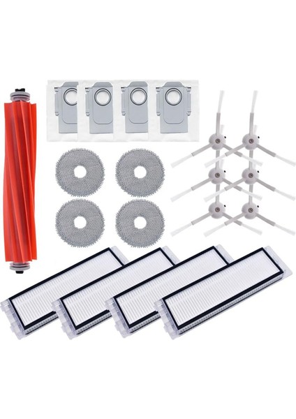 Roborock Q Revo Robot Süpürge Parçaları Için Yedek Aksesuar Seti Silindir Yan Fırça Hepa Filtre Paspas Bezi Pedleri Toz Torbası (Yurt Dışından)