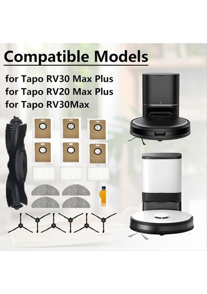 Tapo RV30 Max Plus, RV30 Max, RV20 Max Plus, RV20 Max Elektrikli Süpürge Yedek Parçası Için Aksesuar Seti (Yurt Dışından) fiyatları