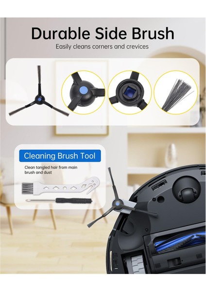 Ecovacs Deebot T50 OMNI/T50 Pro OMNI/T50 Max Pro Omni Robot Süpürge Aksesuarları, Ana Fırçalar, Paspas Pedleri (Yurt Dışından) fiyatları