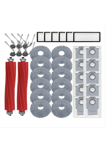 Roborock Qv 35A/QV 35S/QR 798/QR 598 Elektrikli Süpürge Yedek Parçaları Için 36 Adet Fırça Hepa Filtre Paspas Bezi Toz Torbası (Yurt Dışından)