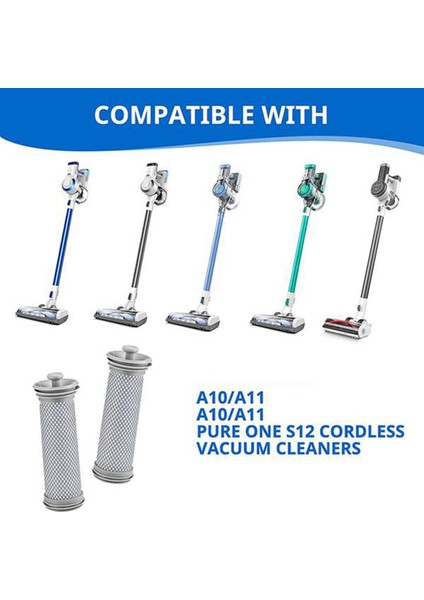 Tineco A10/A11 Hero A10/A11 Master ve Tineco Pure One S11/S12 Elektrikli Süpürgeler Için Yedek Hepa Filtreler ve Ön Filtreler (Yurt Dışından) modelleri