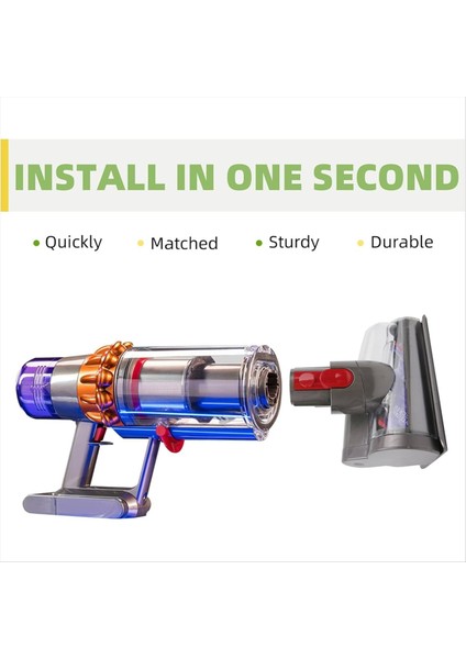 Dyson V7 V8 V10 V11 Elektrikli Süpürge Aksesuarları Için Mini Fırça Başlığı Aleti Anti-Wrap Akar Fırçası Yatak Fırçası Başlığı (Yurt Dışından) fiyatları