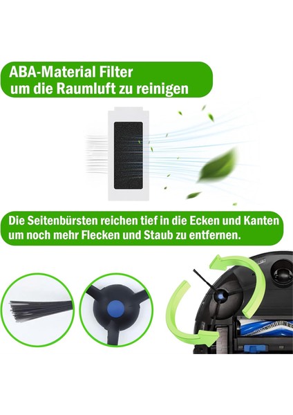 Ecovacs Deebot T30 Pro OMNI/T30 Omni Robot Süpürge Ana Yan Fırça Hepa Filtre Paspas Bezi Toz Torbası Aksesuarları (Yurt Dışından) modelleri