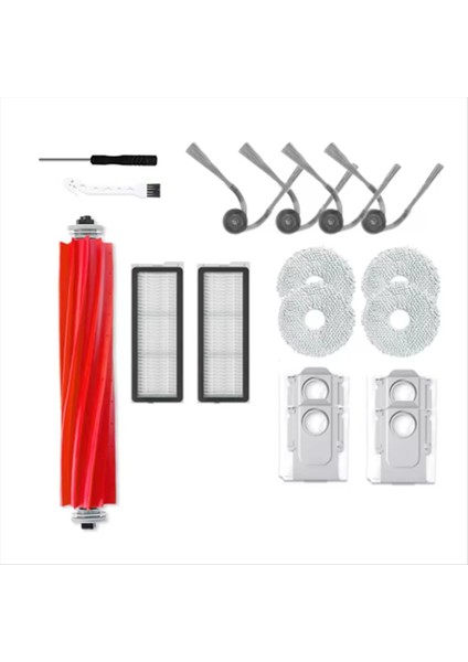 Roborock Qv 35A / Qr 798/ Qr 598 Elektrikli Süpürge Parçaları Için 17 Adet Silindir Yan Fırça Hepa Filtre Paspas Pedi Toz Torbası (Yurt Dışından) fırsatları