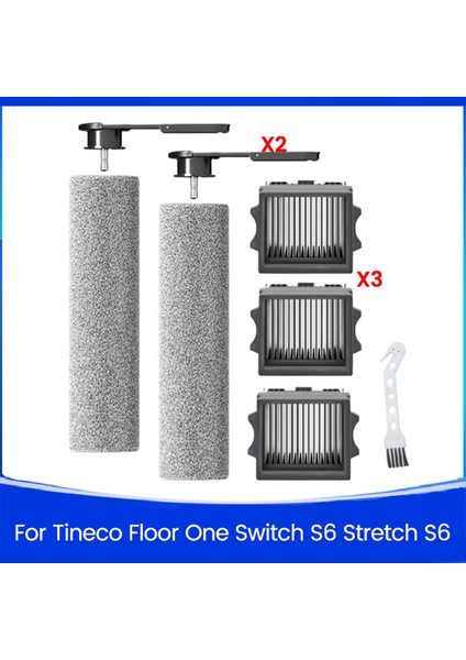 Tineco Floor One Switch S6 Stretch S6 Kablosuz Islak Kuru Elektrikli Süpürge Parçaları Hepa Filtreleri Fırça Silindirleri (Yurt Dışından)