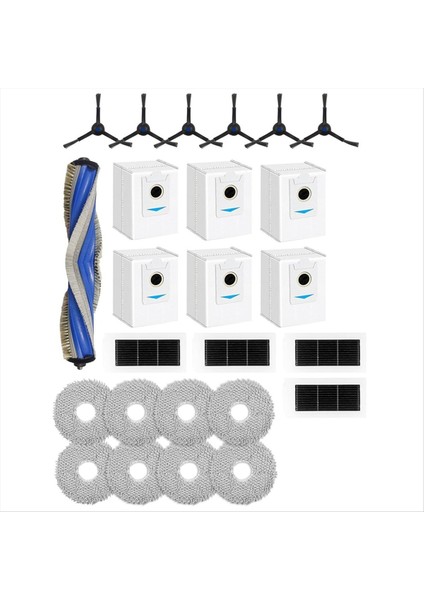 Ecovacs Deebot X5 Omni Robot Süpürge Ana Yan Fırça Hepa Filtre Paspas Bezi Toz Torbası Yedek Parçaları (Yurt Dışından)