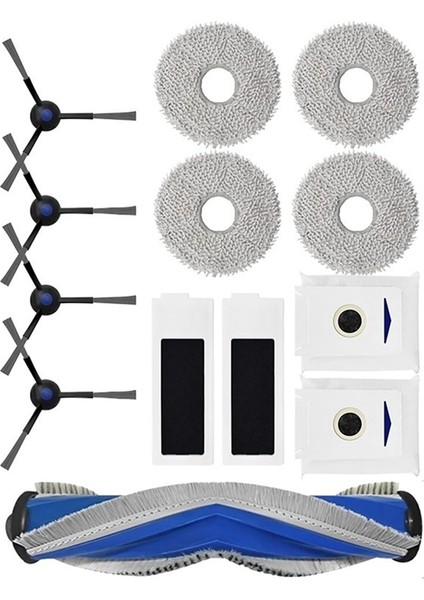 Ecovacs T30S / T30S Combo Robot Süpürge Aksesuar Yedek Parça Takımı Ana/yan Fırça Filtre Paspas Bezi Toz Torbası (Yurt Dışından)