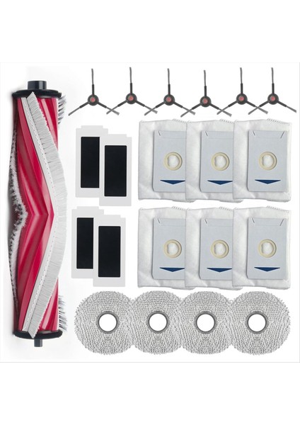 Yeedi M12 Pro+ Robot Süpürge Ana Yan Fırça Hepa Filtre Paspas Bezi Toz Torbası Yedek Parçaları (Yurt Dışından)