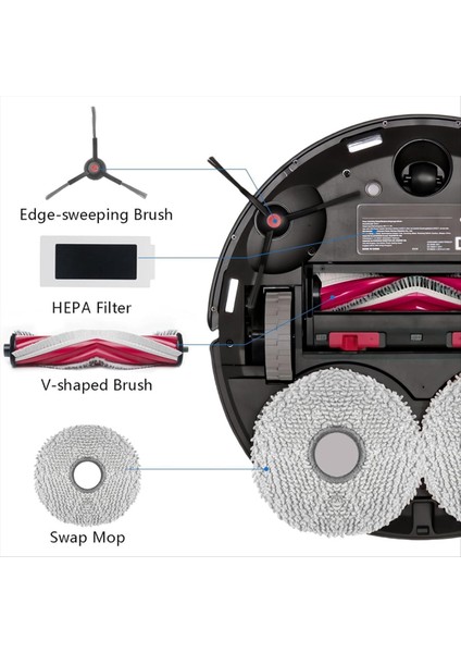 Yeedi M12 Pro+ Robot Süpürge Ana Yan Fırça Hepa Filtre Paspas Bezi Toz Torbası Yedek Parçaları (Yurt Dışından) fırsatları