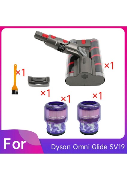 Dyson Omni-Glide SV19 Elektrikli Süpürge Parçalarının Yedek Parçaları Yumuşak Yedek Yumuşak Silindir Temizleme Başlığı Çift Silindir Fırça (Yurt Dışından)