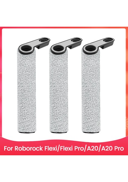 Roborock Flexi/flexi PRO/A20/A20 Pro Islak/kuru Elektrikli Süpürge Yedek Parçaları Için 3 Adet Rulo Fırça Verimli Temizlik (Yurt Dışından)