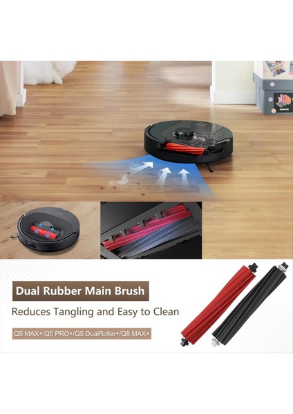 Roborock Q8 Max+/ Q5 Max+/ Q5PRO+ Robot Süpürge Için Aksesuar Seti Ana Yan Filtreler Paspas Pedleri Toz Torbaları (Yurt Dışından) fırsatları