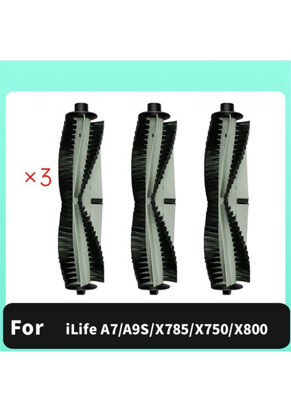 Ilife A7/A9S/X785/X750/X800 Süpürge Makinesi Aksesuarları Için 3 Adet Ana Fırça Ana Fırça Yedek Parçaları (Yurt Dışından) fiyatları