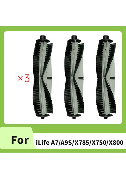 Ilife A7/A9S/X785/X750/X800 Süpürge Makinesi Aksesuarları Için 3 Adet Ana Fırça Ana Fırça Yedek Parçaları (Yurt Dışından) modelleri