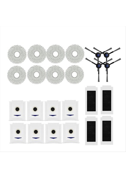 Ecovacs T30 Omnı / T30 Pro Omnı / Yeedı M12 Pro+ / T30 Max Robot Süpürge Için 24 Adet Ultra Dayanıklı Aksesuarlar (Yurt Dışından) fiyatları