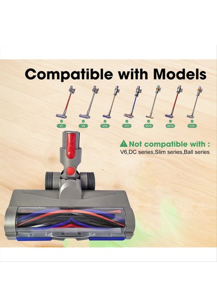 Dyson V7 V8 V10 V11 V15 Elektrikli Süpürge Başlıkları Için Yeşil Toz Işığı ile Halılar, Parke Zeminler Için Karışmayı Önleyici Temizleme Başlığı (Yurt Dışından) fırsatları