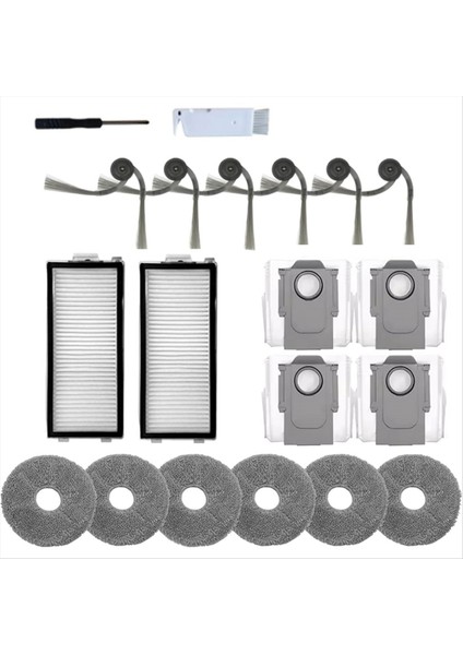 Roborock Saros Z70/SAROS Z70 Ultra Robot Süpürge Aksesuarları Yan Fırça Filtresi Paspas Torbası Yedek Parçaları (Yurt Dışından)