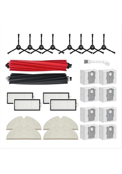 Q8 Max /q8 Max +/q5 Pro/q5 Pro+ ile Uyumlu Yedek Parçalar Elektrikli Süpürge Rulo Fırçası, Filtresi, Paspas Pedleri (Yurt Dışından)
