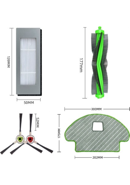 Ana Fırça Yan Fırça Hepa Filtre Paspas Bezleri Bez Yedek Parça Irobot Roomba R113840 Robot Süpürge Yedek Parçaları (Yurt Dışından) modelleri