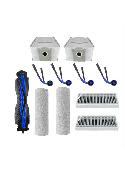 Ecovacs Deeboot T80 Pro Omnı / T80 Omnı / Yeedı M14 Plus Süpürge Silindiri Yan Fırça Filtresi Paspas Pedi Toz Torbası Için 11 Adet (Yurt Dışından)