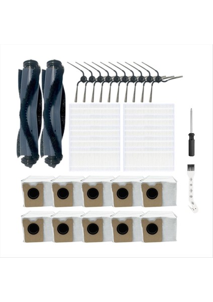 Eufy C10 Robot Süpürge Parçaları Ana Yan Fırça Hepa Filtre Büyük Kapasiteli Toz Torbası Temizleme Fırçası Yedek Parçası (Yurt Dışından)