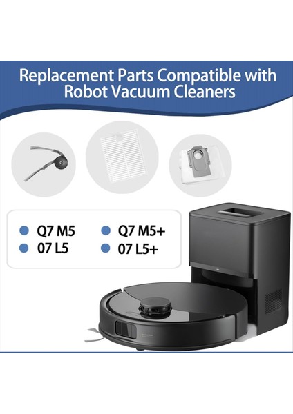 Roborock Q7 M5 Robot Süpürge Parçaları Ana Yan Fırça Hepa Filtreleri Paspas Pedleri Aksesuar Seti (Yurt Dışından) modelleri