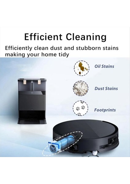 Ecovacs X8 Pro Omni Süpürge Aksesuarları Için 2 Adet Silindir Bezi Gelişmiş Temizlik Verimliliği (Yurt Dışından) modelleri