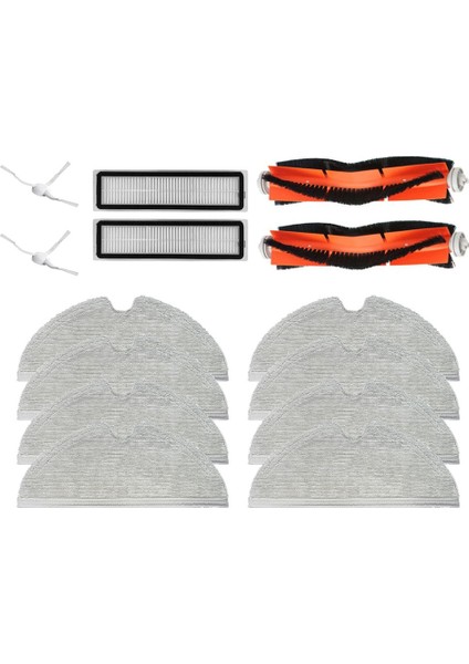 Xiaomi Dream D9 / Bot L10 Pro L10 Elektrikli Süpürge Aksesuarları Için 14 Adet Yan Fırça/filtre/ıslak ve Kuru Bez Paspas/ana Fırça (Yurt Dışından)