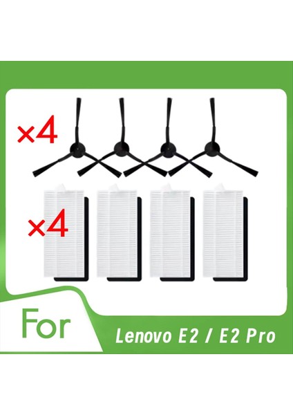 Lenovo E2 / E2 Pro Elektrikli Süpürge Aksesuarları Için Yan Fırça ve Filtre Ultra Dayanıklı Aksesuarlar (Yurt Dışından)