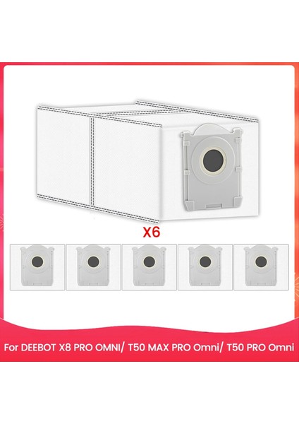 Ecovacs Deebot X8 Pro Omnı/ T50 Max Pro Omni/ T50 Pro Omni Robot Süpürge Için Yedek Toz Torbaları (Yurt Dışından)