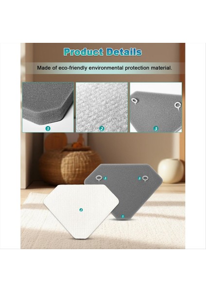 Shark BU3120 Clean Hafif Kablosuz Süpürge Parçaları Için 4 Çift BU3523 BU3120 Motor Öncesi Köpük Keçe Filtre Kiti (Yurt Dışından) modelleri