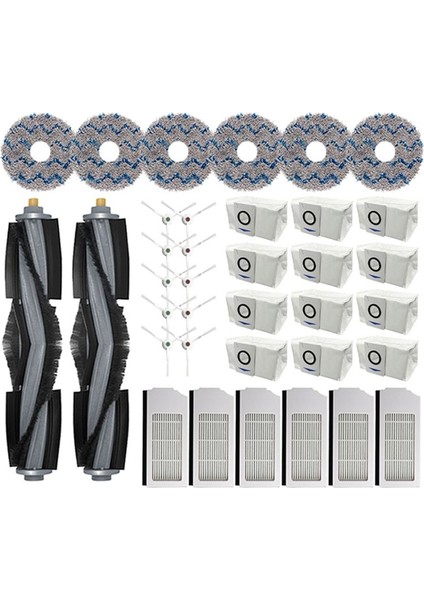 Ecovacs Deebot X1 Omnı / T10 Omnı Aksesuarları Robot Süpürge Parçaları Toz Torbası Hepa Filtre Ana Yan Fırça Paspas (Yurt Dışından)