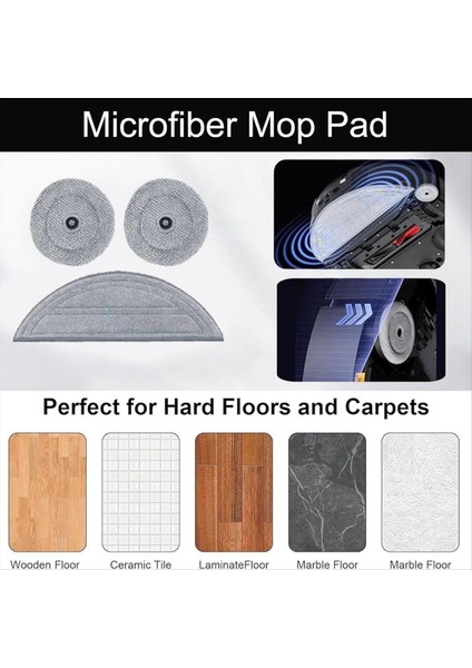 Roborock Saros 10 / G30 / Roborock S9 Maxv Ultra Elektrikli Süpürge Parçaları Için 14 Adet Yıkanabilir Paspas Pedi Yedek Parçası (Yurt Dışından) fırsatları