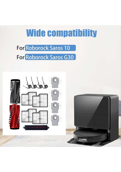 Roborock Saros 10/G30 / S9 Maxv Ultra Elektrikli Süpürge Parçaları Için Ana Yan Fırça Filtresi Yüksek Hızlı Kendi Kendini Temizleyen Fırça (Yurt Dışından) modelleri