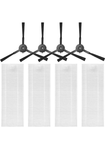 Qihoo 360 S10 X100 Max Robot Süpürge Için Filtre Yan Fırça Yedek Parça Kitleri (Yurt Dışından)